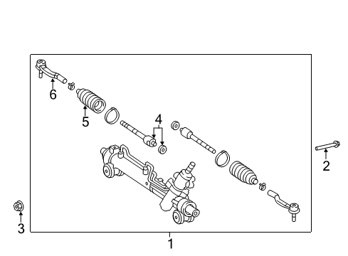 2007 Toyota Camry Steering Column & Wheel, Steering Gear & Linkage Diagram 7 - Thumbnail