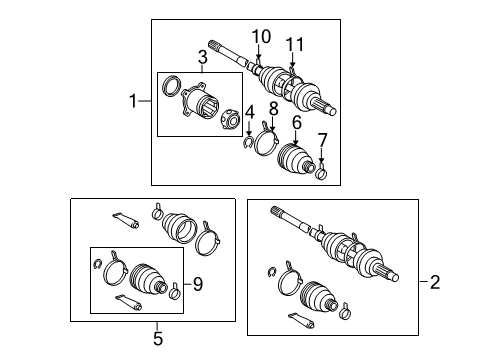 2006 Toyota Highlander Drive Axles - Rear Diagram 2 - Thumbnail