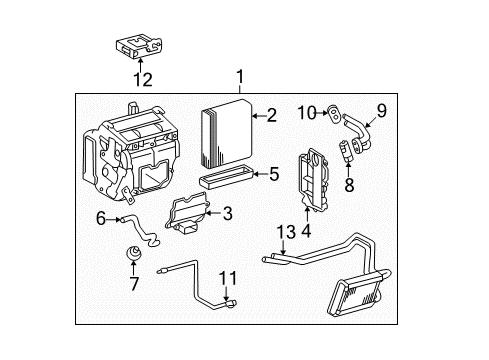 2002 Toyota RAV4 Radiator Assy, Air Conditioner Diagram for 87050-42240