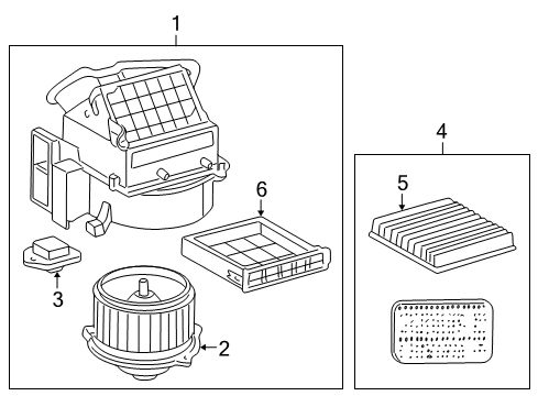 2005 Toyota Celica Blower Motor & Fan, Air Condition Diagram