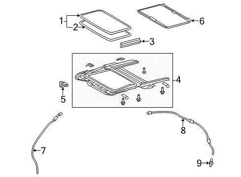 2010 Toyota Corolla Hose, Sliding Roof Drain Diagram for 63249-02240