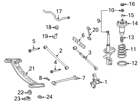 1997 Toyota Camry Cushion, Rear Suspension Member Body Mounting, Front Diagram for 52271-06030