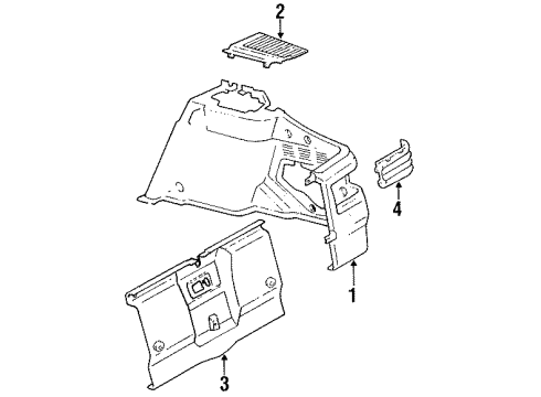 1986 Toyota Celica Lamp Cover, Passenger Side Diagram for 64745-20030-02