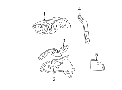 2001 Toyota Highlander Stay, Manifold Diagram for 17118-20040