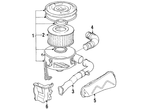 1984 Toyota Pickup Hose, Air Cleaner Diagram for 17880-89101