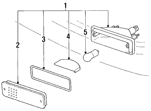 1990 Toyota Corolla Lens, Front Turn Signal Lamp, LH Diagram for 81521-12630