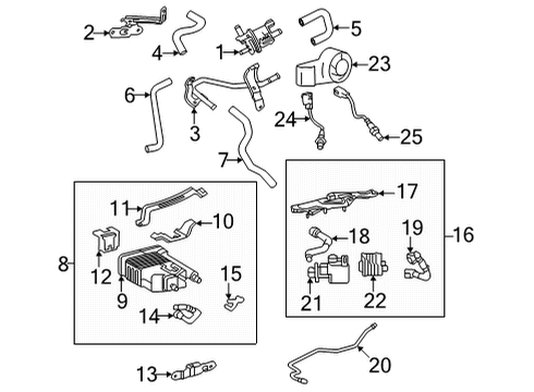 2023 Toyota Tundra Valve Sub-Assembly, Vent Diagram for 12204-70030