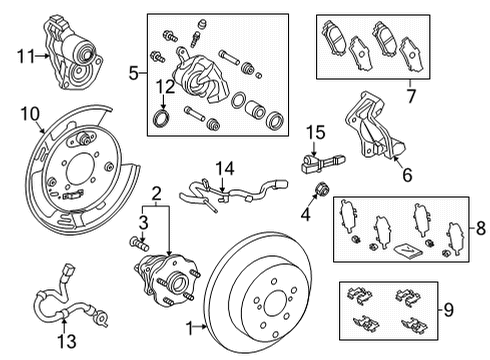 2022 Toyota Highlander Brake Components Diagram 2 - Thumbnail