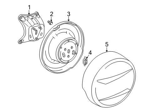 2002 Toyota RAV4 Cover, Spare Wheel Diagram for 64771-42060-F0