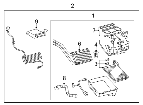 2014 Toyota Yaris Radiator Assembly, Air C Diagram for 87050-52280