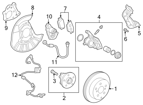 2023 Toyota Corolla Cross ACTUATOR ASSY, PARKI Diagram for 46310-0A010