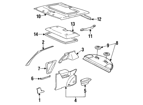 1993 Toyota Paseo Cover, Quarter Service Hole RH Diagram for 67841-16130