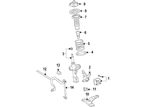 2018 Toyota Corolla iM Insulator, Front Coil Spring Diagram for 48157-12111