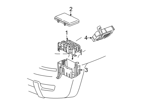 2008 Toyota Tacoma Fuse & Relay Box Upper Cover Diagram for 82662-04030