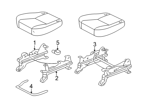 2003 Toyota Sienna Tracks & Components Diagram