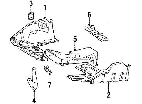 1988 Toyota Celica Cover, Engine Under Diagram for 51441-20140