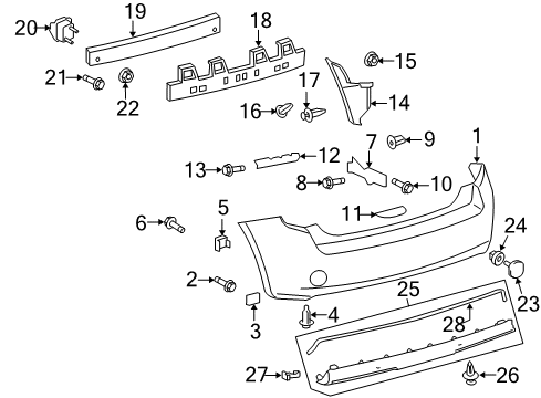 2010 Scion xB Rear Bumper Diagram