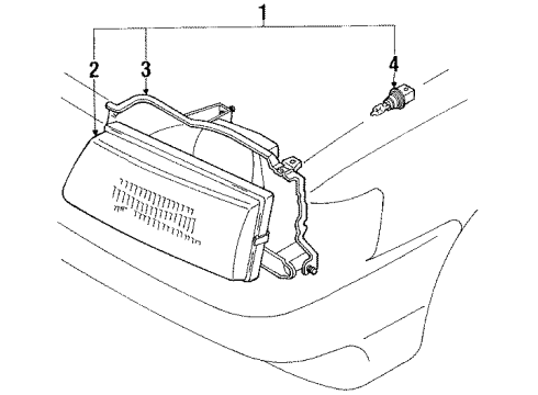 1989 Toyota Cressida Headlamps, Electrical Diagram