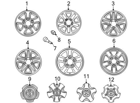 2004 Toyota Land Cruiser Front Wheel Hub Ornament Sub-Assembly Diagram for 42603-60570