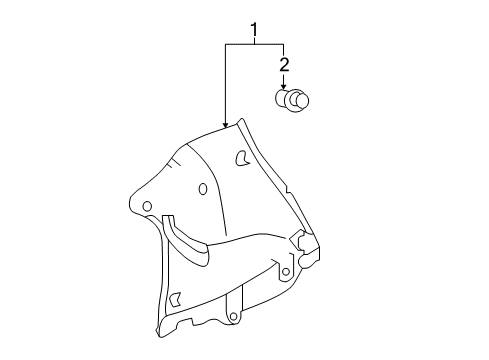 2013 Toyota Prius C Interior Trim - Quarter Panels Diagram