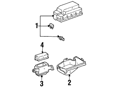 1996 Toyota Paseo Block Assy, Fusible Link Diagram for 82620-16080