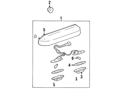 1997 Toyota Land Cruiser License Lamps Diagram