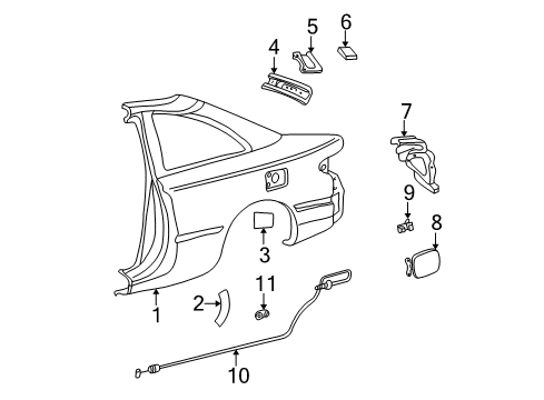 2003 Toyota Solara Fuel Door Diagram 2 - Thumbnail