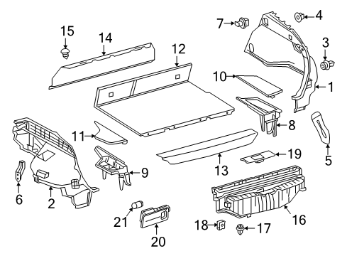 2019 Toyota Prius Prime Interior Trim - Rear Body Diagram