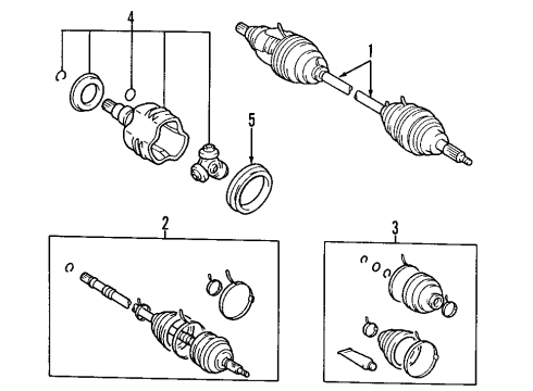 1998 Toyota RAV4 Front Axle Shafts & Joints, Drive Axles Diagram