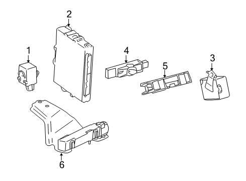 2023 Toyota 4Runner Keyless Entry Components Diagram