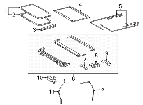 2023 Toyota Tundra Sunroof - Body & Hardware Diagram 2 - Thumbnail