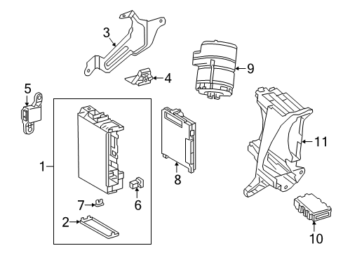 2020 Toyota C-HR Computer Assembly, Power Diagram for 89650-10080