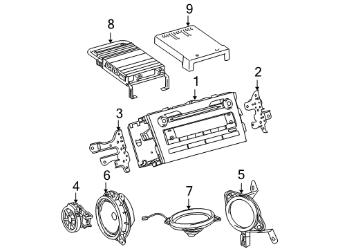 2010 Toyota Corolla Speaker Assy, Rear Diagram for 86160-AA450