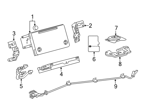 2018 Toyota Prius Navigation System Components Diagram 2 - Thumbnail