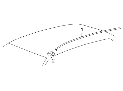 2006 Toyota Highlander Exterior Trim - Roof Diagram 2 - Thumbnail