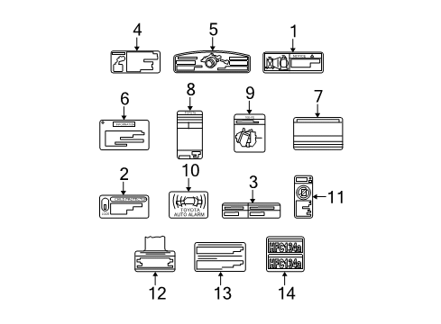 2008 Toyota Tundra Information Labels Diagram