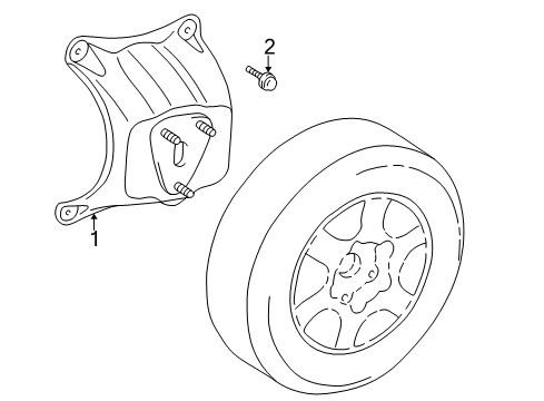 1996 Toyota RAV4 Spare Tire Cover Diagram for 00218-42977