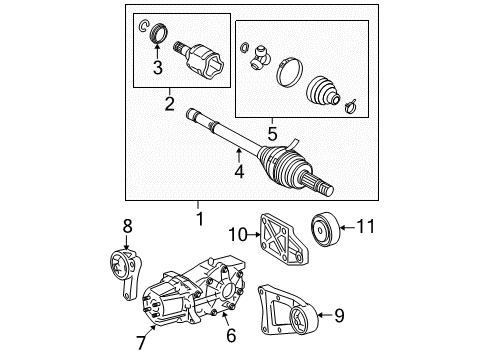 2007 Toyota RAV4 Drive Axles - Rear Diagram