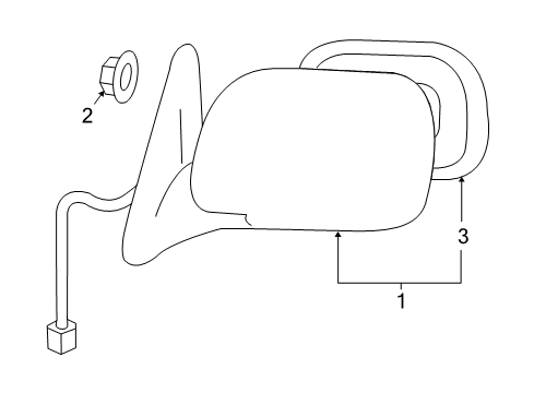 2004 Toyota Tundra Outside Mirrors Diagram 1 - Thumbnail