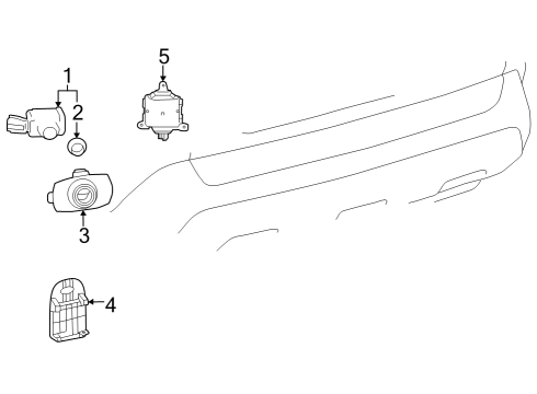 2023 Toyota Corolla Cross Electrical Components - Rear Bumper Diagram 2 - Thumbnail