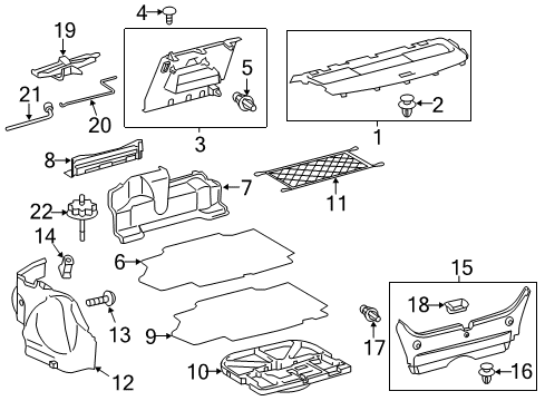 2014 Toyota Camry Interior Trim - Rear Body Diagram 1 - Thumbnail