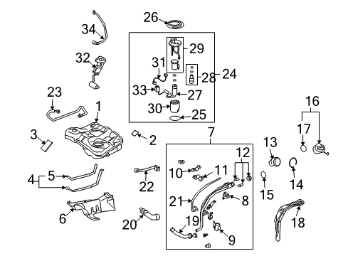 2009 Toyota Matrix Tube, Charcoal Canister Outlet Diagram for 77779-02020