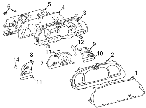 2004 Toyota Sequoia Case, Combination Meter Diagram for 83841-0C110