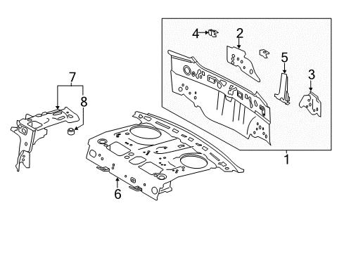 2017 Toyota Corolla Rear Body Diagram