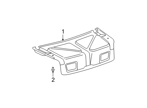 2006 Toyota Camry Interior Trim - Trunk Lid Diagram