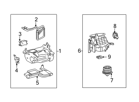 1998 Toyota Land Cruiser Blower Assy, Heater, Front Diagram for 87130-60372