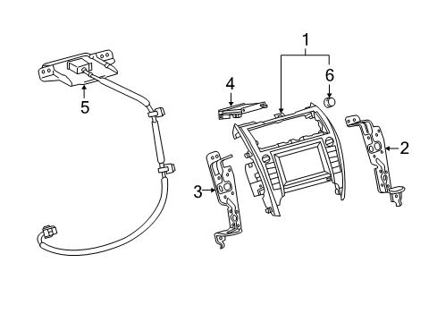 2013 Toyota Camry Cover Sub-Assembly, NAVI Diagram for 86804-06011