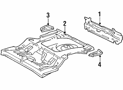 1988 Toyota Corolla Pan, Rear Floor Diagram for 58311-16050