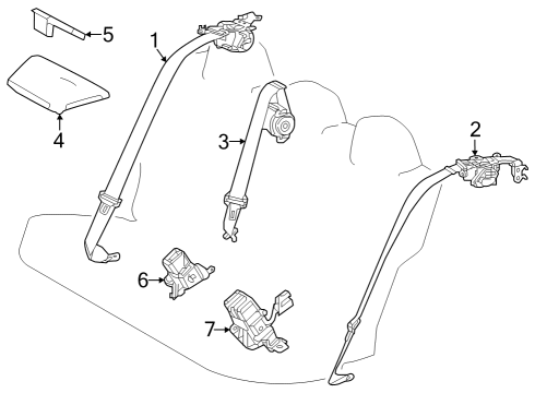 2023 Toyota Prius Seat Belt Diagram 2 - Thumbnail