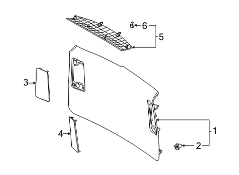 2022 Toyota Highlander Interior Trim - Lift Gate Diagram